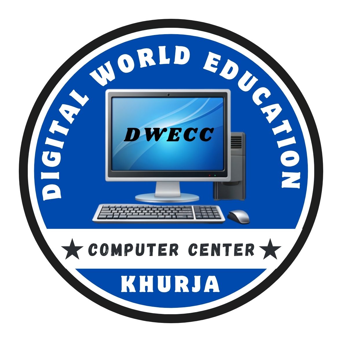Digital world education computer center Logo